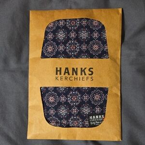 Men's Navy Floral Pocket Square